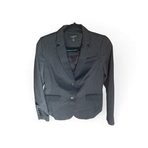 Talbots Petites Black Polka Dot Blazer, Size 6P